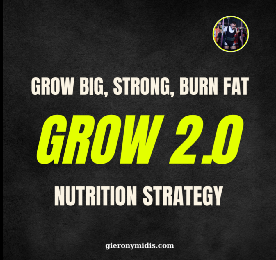 Nutrition guide, grow 2.0, grow big, strong, burn fat, macros & calories 