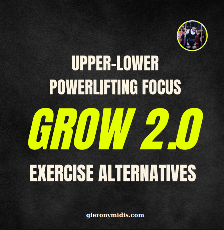 Exercise alternatives, training guide 