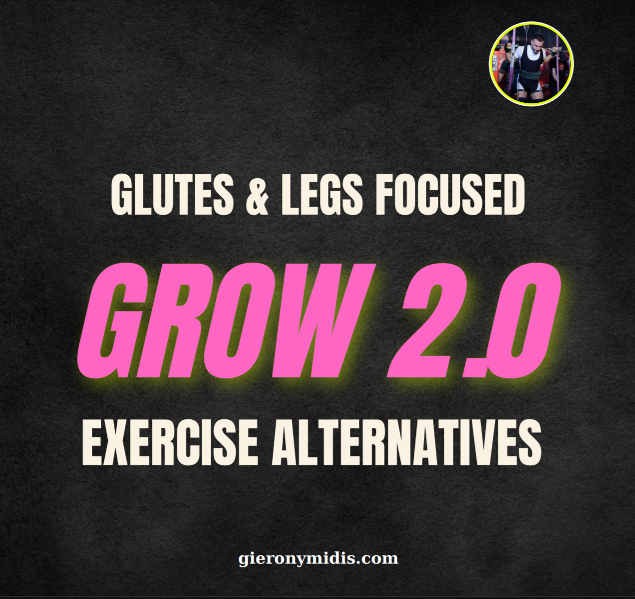 Exercise alternatives, glutes & legs focused, training guide 