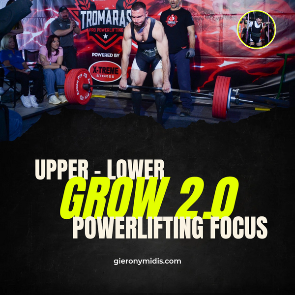 Powerlifting, squat, bench press, deadlift, SBD, upper lower training program, workouts